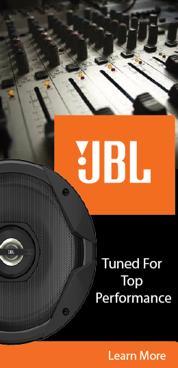 jbl speaker with audio board web banner ad